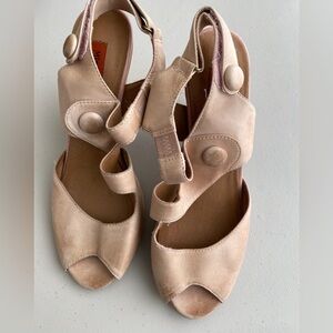 Miz Mooz Nude Leather  Sandals